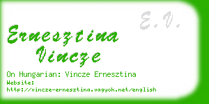 ernesztina vincze business card